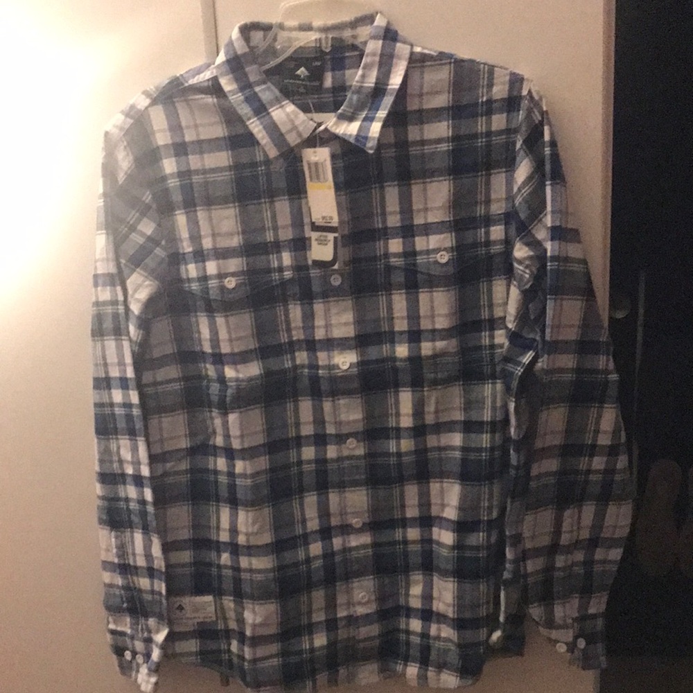 Men's Blue Plaid Shirt
